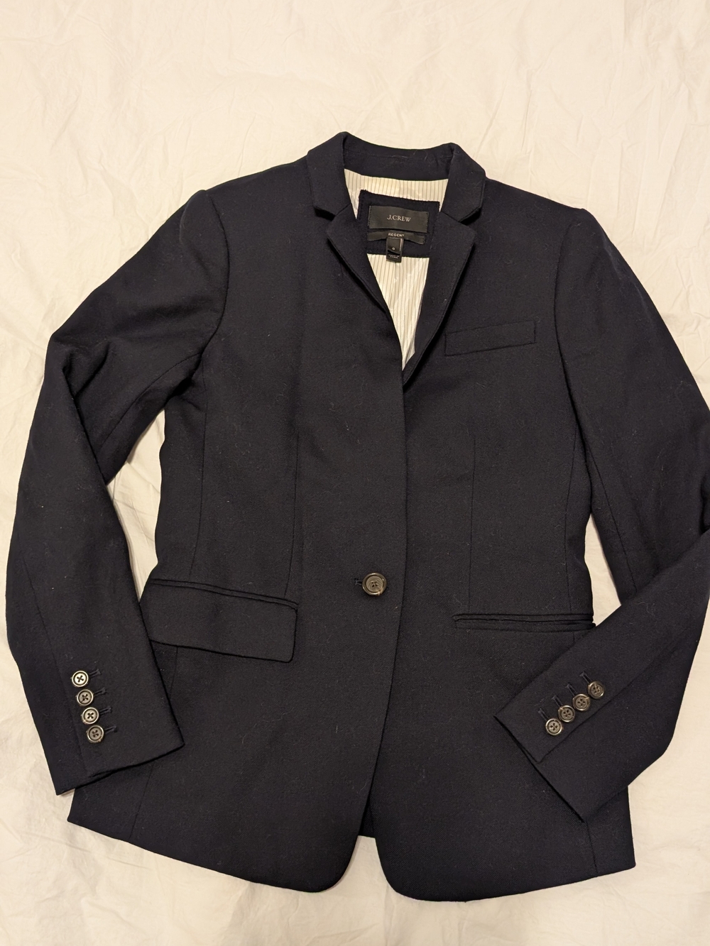 J. Crew Women's Dark Navy Single-Button Blazer